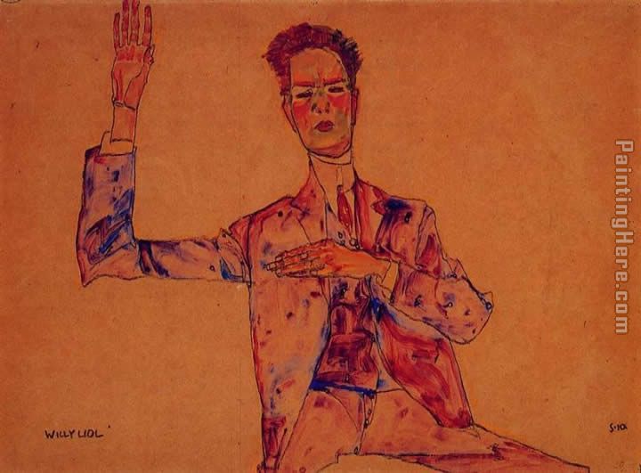 Willy Lidi painting - Egon Schiele Willy Lidi art painting